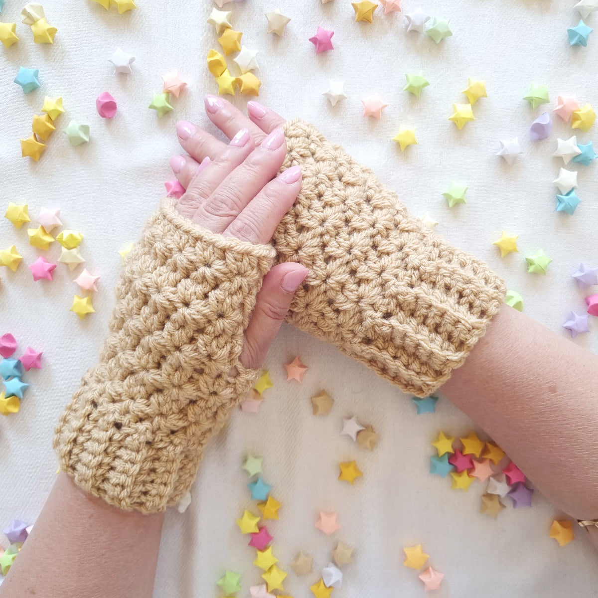 Crochet Chunky Fingerless Gloves