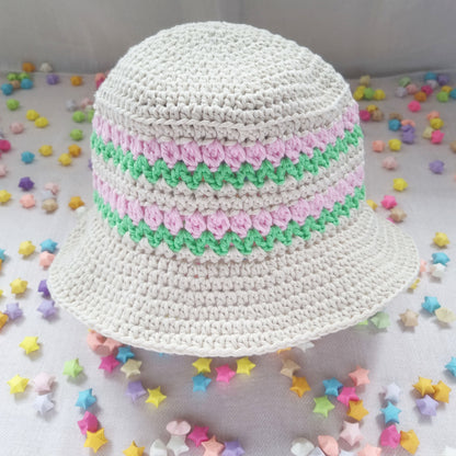 Tulip Stripe Pattern Bucket Hat