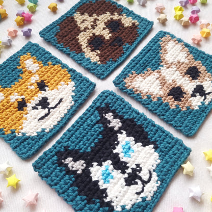 Square Dog Face Coasters