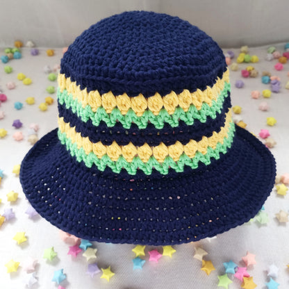 Tulip Stripe Pattern Bucket Hat