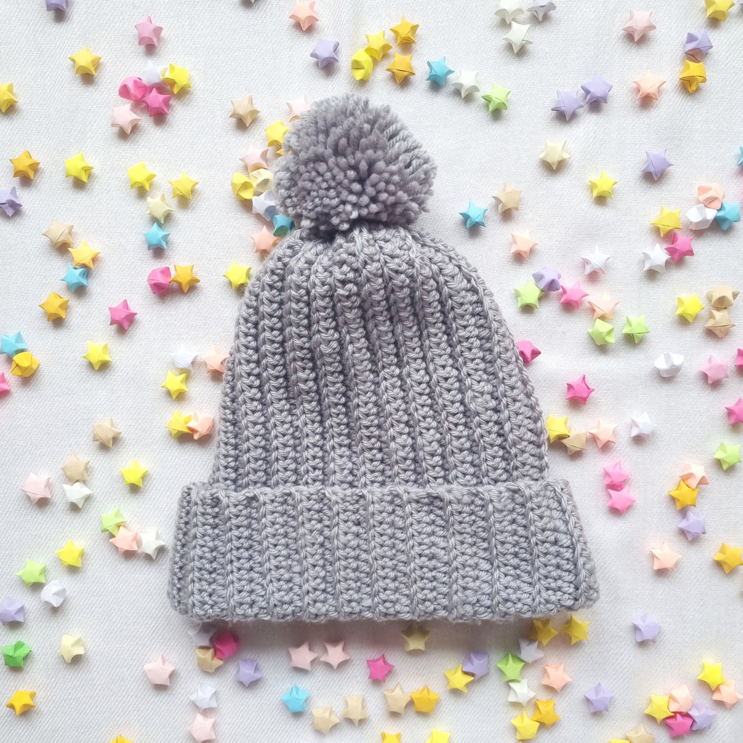 Ribbed Beanie with Removable Pom Pom